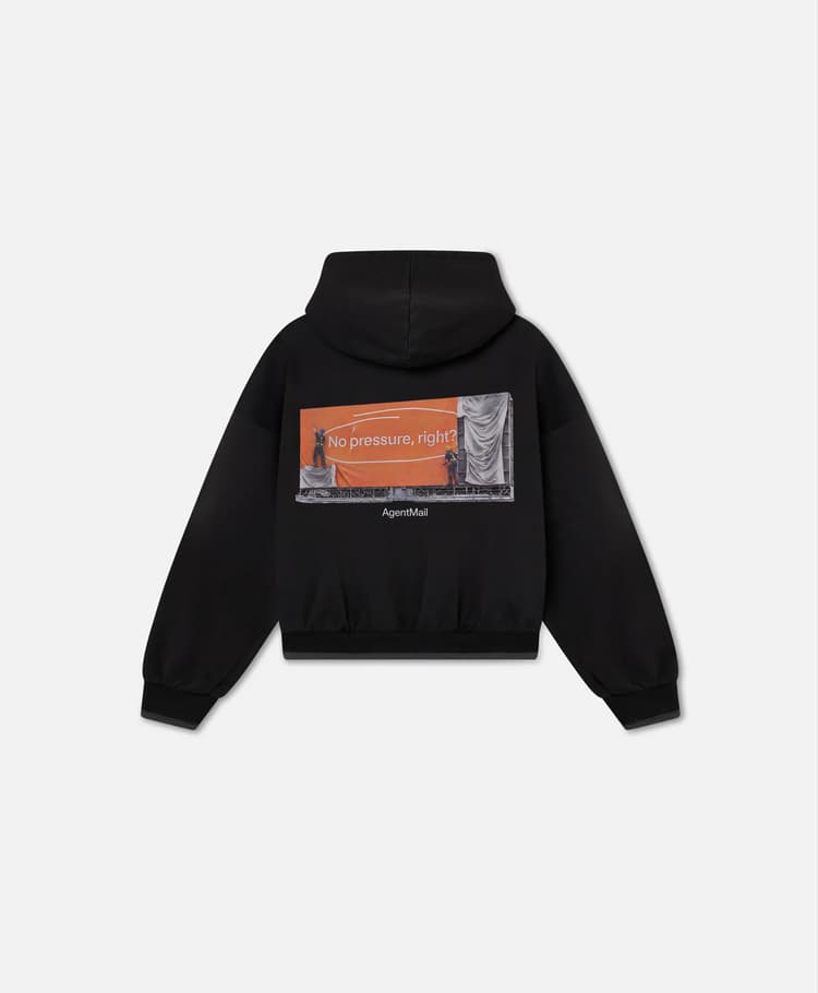 AgentMail seed launch hoodie, back